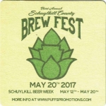 beer coaster from Schwarzenbach Brewing Co., The ( PA-SCHU-2017 )