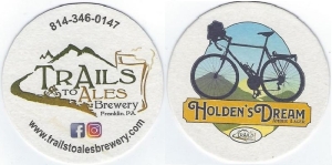 beer coaster from Trainer Brewing Co ( PA-TRAL-1 )