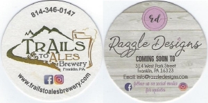 beer coaster from Trainer Brewing Co ( PA-TRAL-2 )