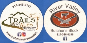 beer coaster from Trainer Brewing Co ( PA-TRAL-3 )