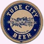 beer coaster from Tun Tavern Lager ( PA-TUBE-4 )