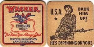 beer coaster from Wainwright Brewing Co. ( PA-WACK-1 )