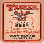 beer coaster from Wainwright Brewing Co. ( PA-WACK-3 )