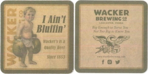 beer coaster from Wacker Brewing Co. ( PA-WACM-4 )