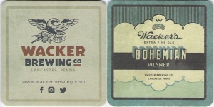 beer coaster from Wacker Brewing Co. ( PA-WACM-5 )