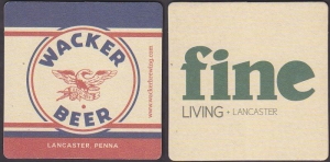 beer coaster from Wacker Brewing Co. ( PA-WACM-6 )