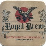 beer coaster from Wayne Brewing Co ( PA-WASH-4 )