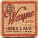 beer coaster from Ways Restaurant and Brewery, The ( PA-WAYN-5 )