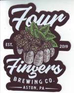 beer sticker from Four Points Brewing ( PA-FOUF-STI-2 )