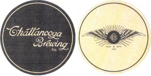 beer coaster from City Brew Brewery & Restaurant ( TN-CHAT-5 )