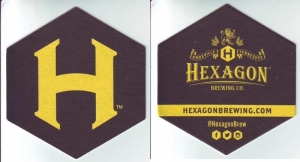 beer coaster from High Cotton Brewing Co.  ( TN-HEX-3 )