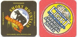 beer coaster from Smoky Mountain Brewing Co ( TN-SMK-3 )