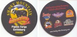 beer coaster from Smoky Mountain Brewing Co ( TN-SMK-4 )