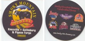 beer coaster from Smoky Mountain Brewing Co ( TN-SMK-5 )