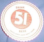 beer coaster from Tennessee Hills Brewstillery ( TN-TNN-1 )