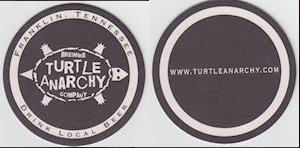 beer coaster from Unassigned Tennessee ( TN-TURT-1 )