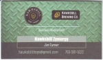 beer business card from Heritage Brewing ( VA-HAWK-BIZ-1 )