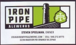 beer business card from Isley Brewing ( VA-IRON-BIZ-1 )