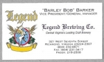beer business card from Lickinghole Creek Craft Brewery ( VA-LEG-BIZ-1 )