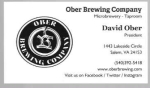 beer business card from Ocelot Brewing Co.  ( VA-OBER-BIZ-1 )