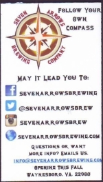 beer business card from Seven Sisters Brewery ( VA-SVNA-BIZ-1 )