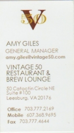 beer business card from Virginia Beer Co. ( VA-VTG-BIZ-1 )