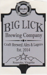 beer sticker from Big Ugly Brewing ( VA-BLCK-STI-3 )