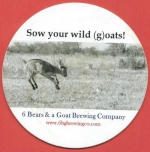 beer coaster from 6 Bears & A Goat Brewing Co. ( VA-6BG-37 )