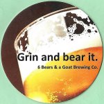 beer coaster from 6 Bears & A Goat Brewing Co. ( VA-6BG-7 )