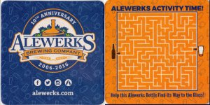 beer coaster from Alexandria  Beverage Co. ( VA-ALEW-7 )