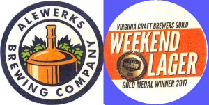 beer coaster from Alexandria  Beverage Co. ( VA-ALEW-9 )