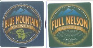 beer coaster from Blue Muse Restaurant & Brewery ( VA-BLUE-2 )
