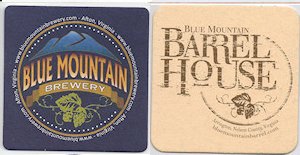 beer coaster from Blue Muse Restaurant & Brewery ( VA-BLUE-4 )