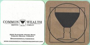beer coaster from Consumers Brewing Co.  ( VA-COMW-1 )