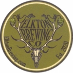 beer coaster from Escutcheon Brewing ( VA-ELKT-2 )