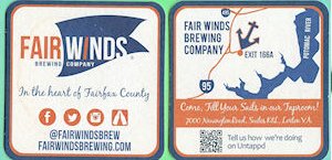 beer coaster from Far Gohn Brewing Co. ( VA-FAIR-1 )