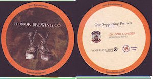 beer coaster from Hopkins Ordinary Ale Works ( VA-HONR-2 )