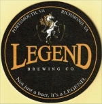 beer coaster from Lickinghole Creek Craft Brewery ( VA-LEG-7 )