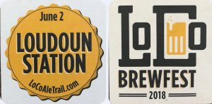 beer coaster from Log Home Brewing Company ( VA-LOCO-2018 )