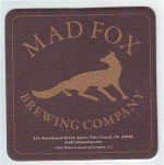beer coaster from Mad Horse Brewery ( VA-MAD-1 )