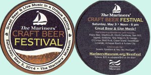 beer coaster from Market Common Brewpub ( VA-MARI-2014 )
