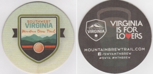 beer coaster from Mountain Brewing ( VA-MOUN-1 )