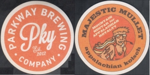 beer coaster from Patch Brewing Company ( VA-PARK-2 )