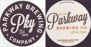 beer coaster from Patch Brewing Company ( VA-PARK-3 )