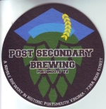 beer coaster from Potomac River Brewing Co ( VA-POST-2 )