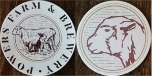 beer coaster from Precarious Beer Project (Amber Ox Public House) ( VA-POWR-2 )