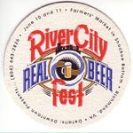 beer coaster from River Company Restaurant and Brewery, Inc. ( VA-RCRB-1995 )
