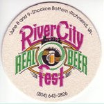beer coaster from River Company Restaurant and Brewery, Inc. ( VA-RCRB-1996 )