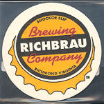 beer coaster from Richmond Brewery, Rosenegk Brewing Co. ( VA-RICH-5 )