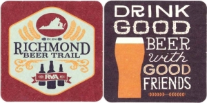 beer coaster from Richmond Brewery, Rosenegk Brewing Co. ( VA-RICM-1 )
